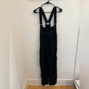 Aritzia Black Corduroy Jumpsuit with Adjustable Straps